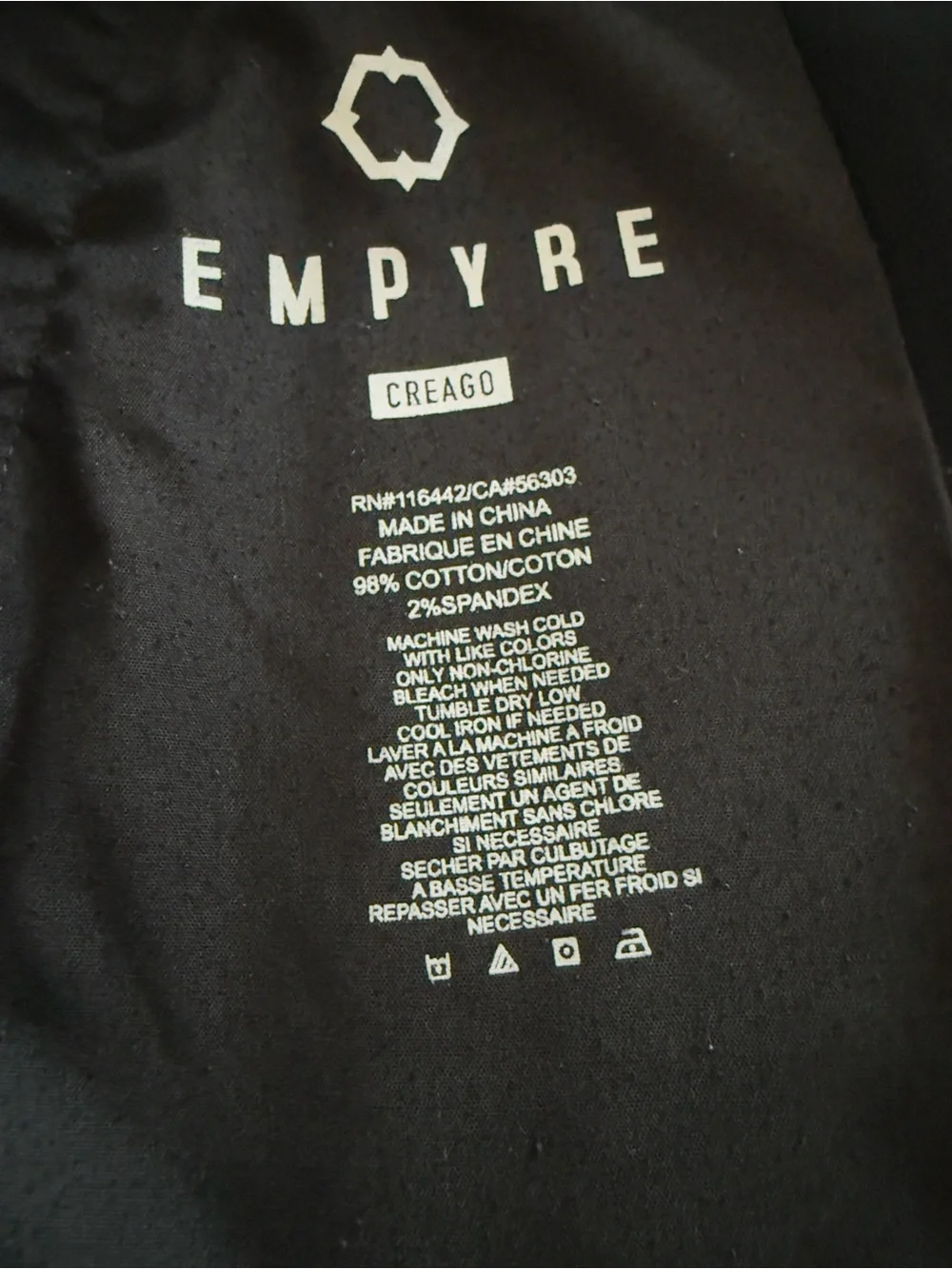 Empyre Black Cargo Joggers with Elastic Cuffs